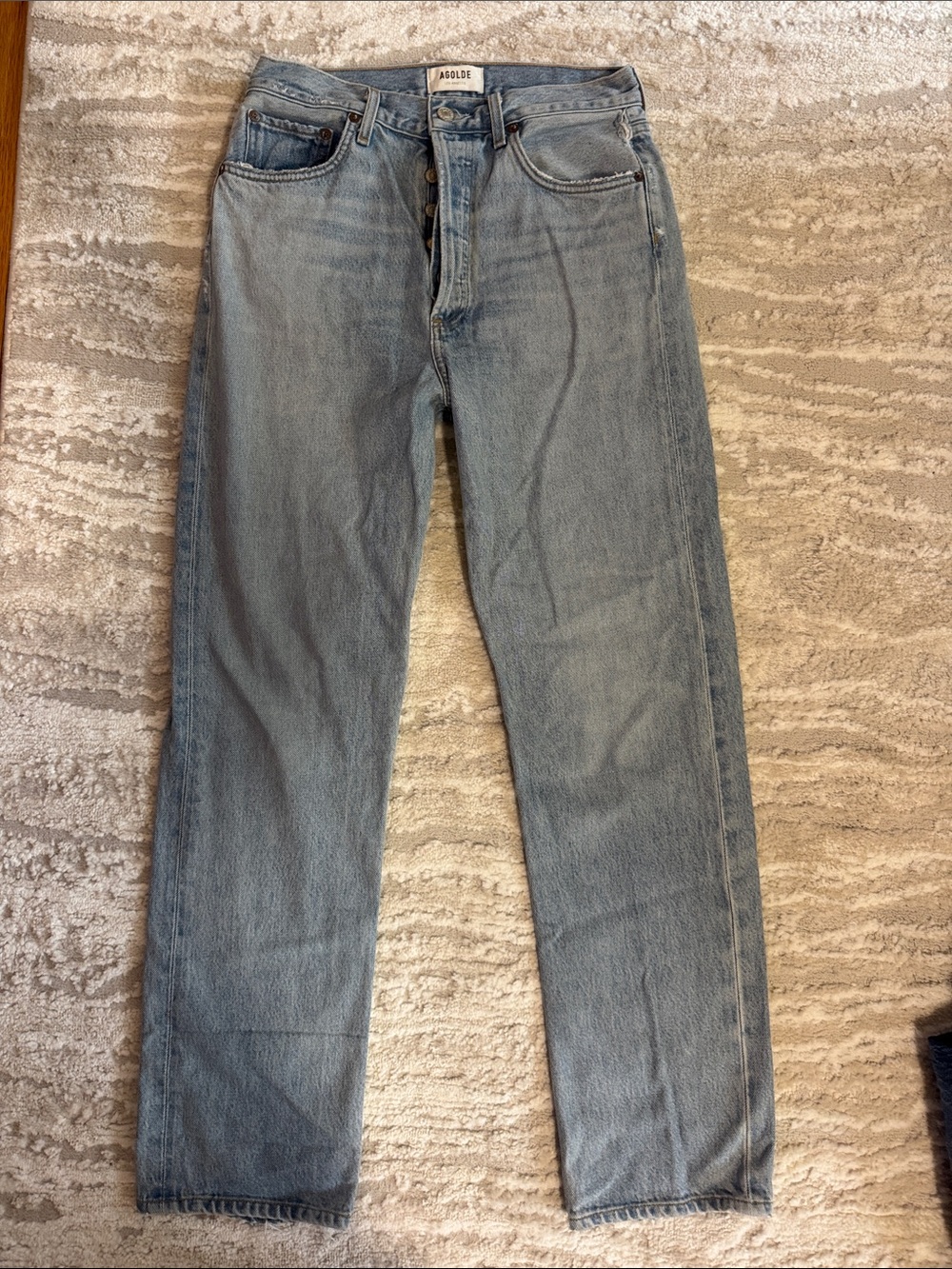 Agolde women’s  Light Wash Straight Jeans